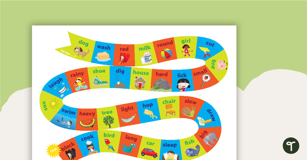 Nouns, Verbs and Adjectives Board Game teaching-resource