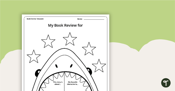 Go to Shark-Themed Book Review Template and Poster teaching resource