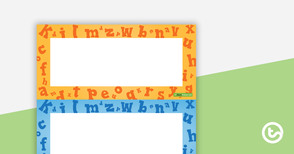 Letters Word Wall Template teaching-resource