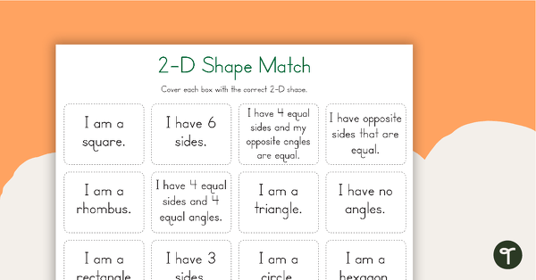 Go to 2-D Shape Match teaching resource