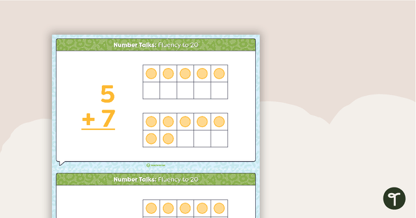 Go to Number Talks - Fluency to 20 Task Cards teaching resource