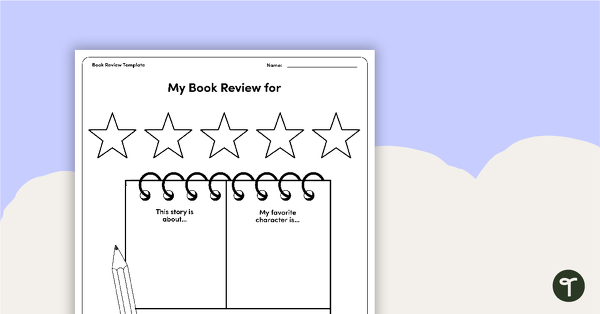 Go to Pencil-Themed Book Review Template and Poster teaching resource