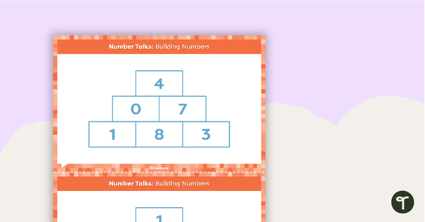 Go to Number Talks - Building Numbers Task Cards teaching resource