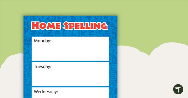 Go to Home Spelling Poster teaching resource