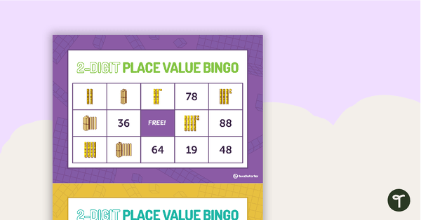 Go to Two-Digit Place Value Bingo Game (Digits, MAB and Pop Sticks) teaching resource