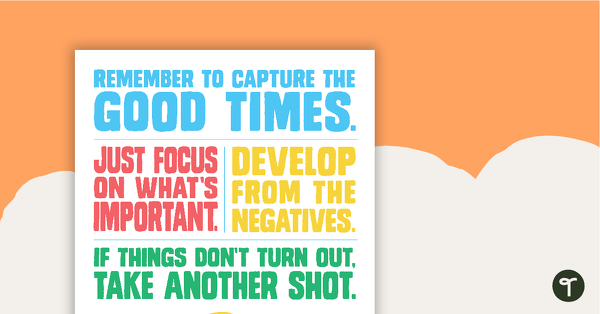 Go to Focus on What's Important - Motivational Poster teaching resource