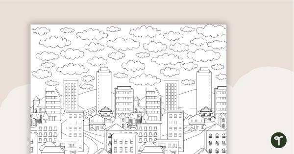 Go to Pattern Coloring - City Scene teaching resource