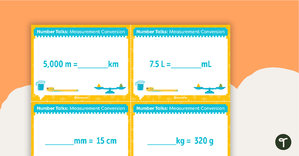 Go to Number Talks - Measurement Conversion Task Cards teaching resource