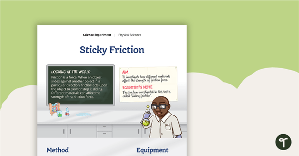 Go to Friction Experiment – Sticky Friction teaching resource