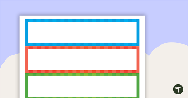 Go to Stripes - Tray Labels teaching resource