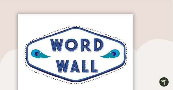 Go to Proud Peacocks - Word Wall Template teaching resource