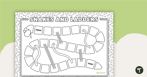 Go to Snakes and Ladders Game Board Template teaching resource