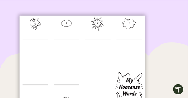 Go to My Nonsense Word Mini-Book - Template teaching resource