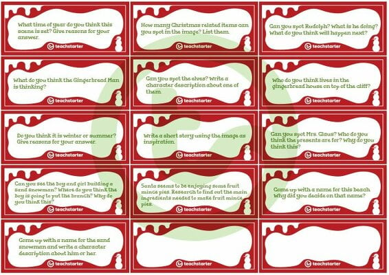 Summer Christmas Image and Task Cards teaching-resource