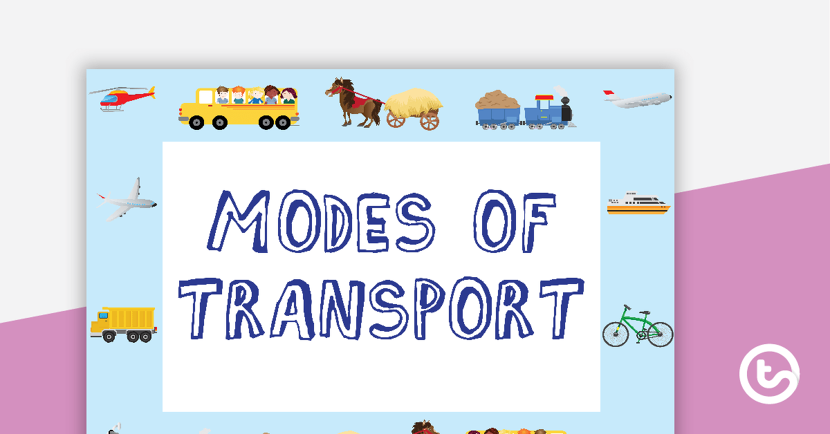 Types of Transportation Posters teaching-resource