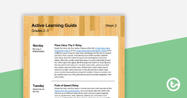 Go to Active Learning Guide for Grades 2-3 - Week 3 teaching resource