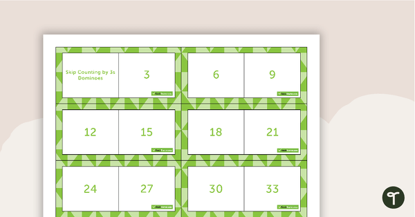 Go to Skip Counting by 3s - Dominoes teaching resource