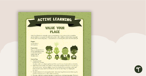 Go to Value Your Place Active Learning teaching resource