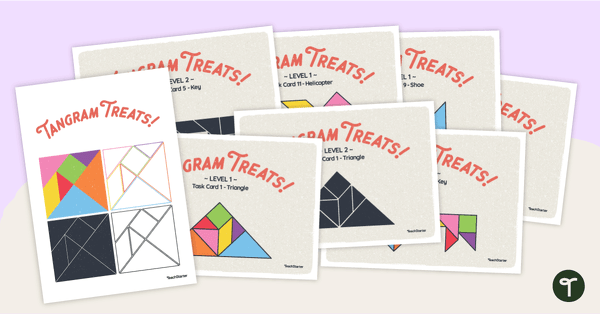 Go to Tangram Treats - Task Cards and Templates teaching resource