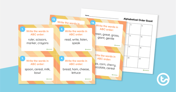 Go to Alphabetical Order Scoot teaching resource