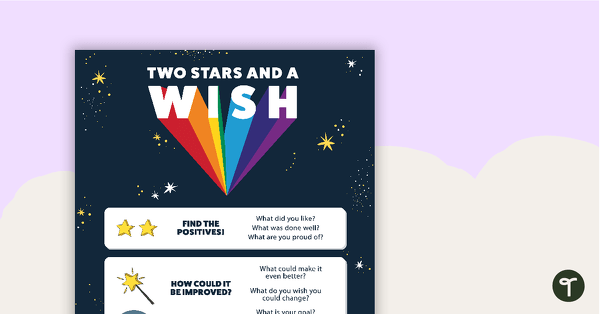 Go to Two Stars and a Wish Poster and Feedback Slips teaching resource