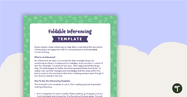 Go to Foldable Inferencing Template teaching resource