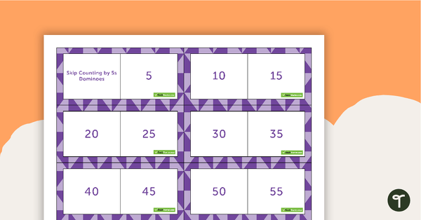 Go to Skip Counting by 5s Dominoes teaching resource