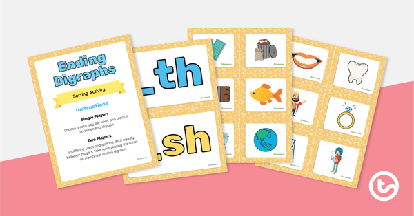 Go to Ending Digraphs Sorting Activity teaching resource