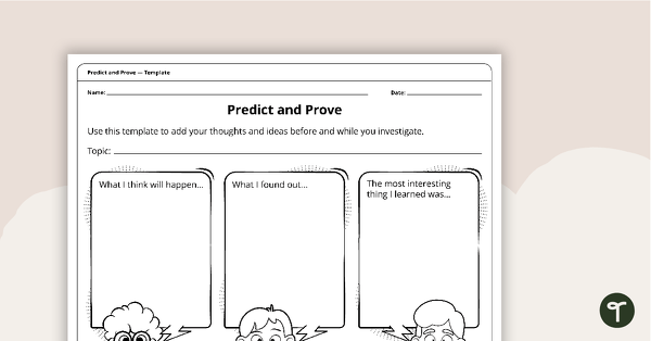 Go to Predict and Prove – Template teaching resource