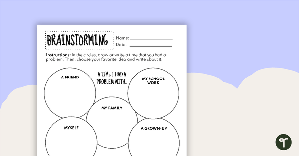 Go to Brainstorming Template - A Time I Had a Problem With... teaching resource