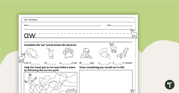 Go to Digraph Handwriting - Worksheets teaching resource