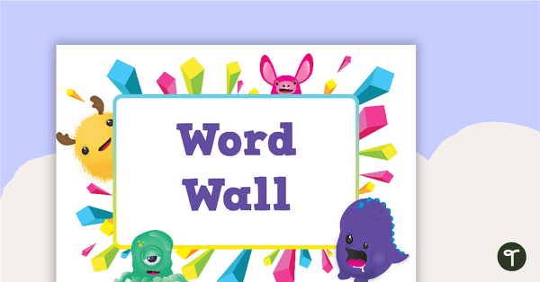 Go to Monster Madness - Word Wall Template teaching resource