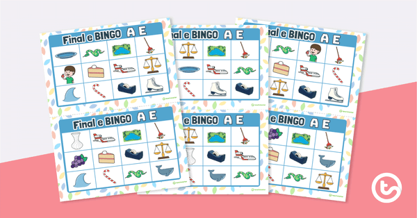 Go to Final e BINGO - A_E teaching resource