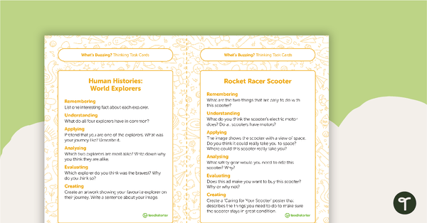 Go to Year 2 Magazine - "What's Buzzing?" (Issue 1) Task Cards teaching resource