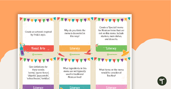 Go to Frida's Fiesta Stimulus – Task Cards teaching resource