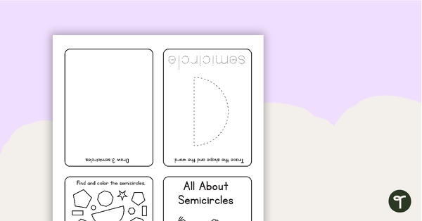 Go to All About Semicircles Mini Booklet teaching resource