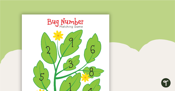 Go to Numbers 1-10 Bug Matching Game teaching resource