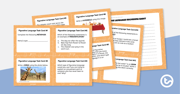 Go to Figurative Language Task Cards teaching resource