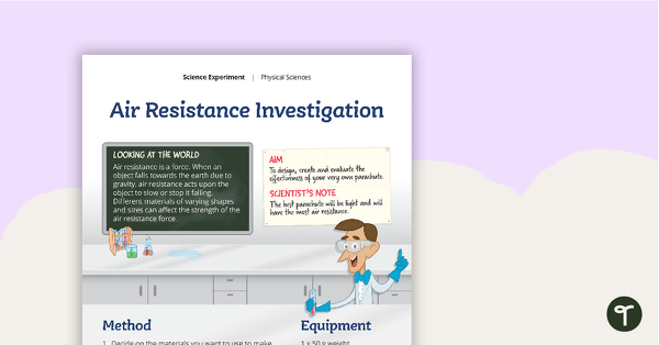 Go to Air Resistance Force Investigation teaching resource