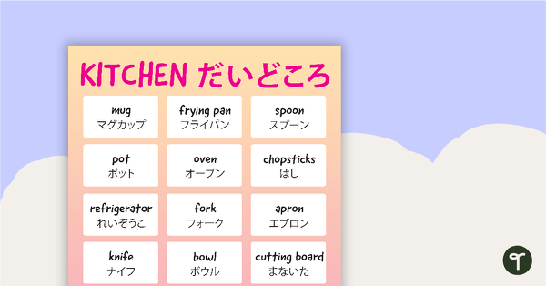 Go to Hiragana Kitchen Poster teaching resource