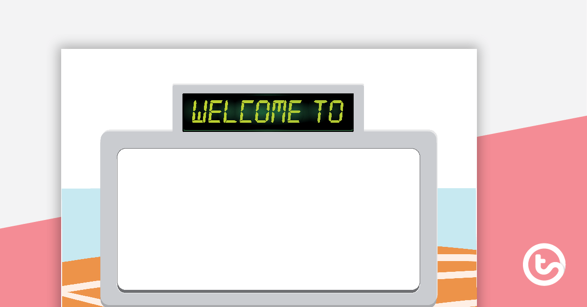 Sports - Welcome Sign and Name Tags teaching-resource