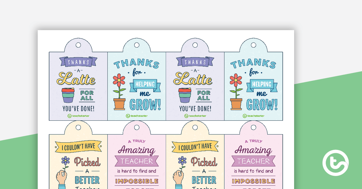 Gift Tags for Teachers teaching-resource