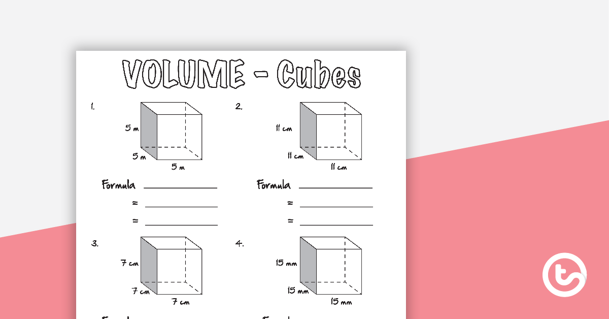 Volume Worksheets teaching-resource