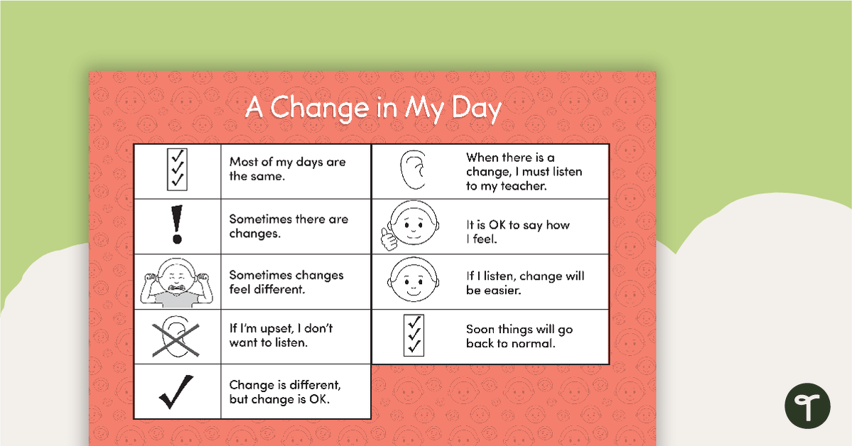 Coping With Change - Social Story Mini Book teaching-resource