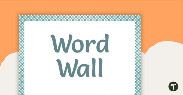 Go to Green Tartan - Word Wall Template teaching resource