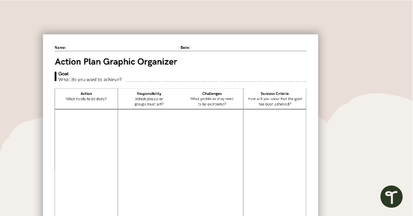 Go to Action Plan Graphic Organizer teaching resource