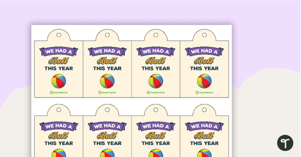 Go to End-of-Year Student Gift Tags – We Had a Ball This Year teaching resource