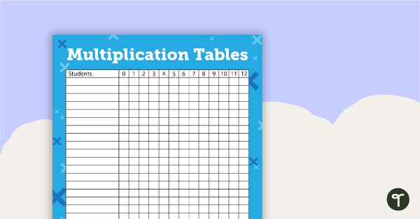 Go to Multiplication Tables - Students Charts teaching resource