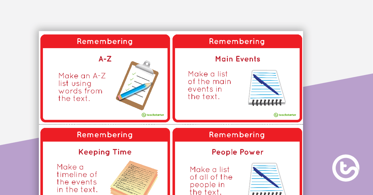 Bloom's Taxonomy Fast Finisher Task Cards - Middle Years teaching-resource