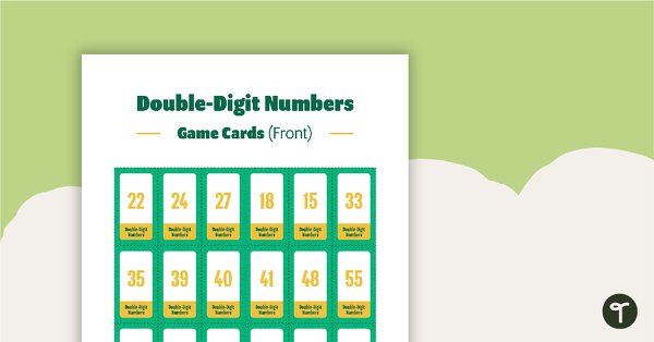 Go to What's My Card? Double-Digit Board Game teaching resource